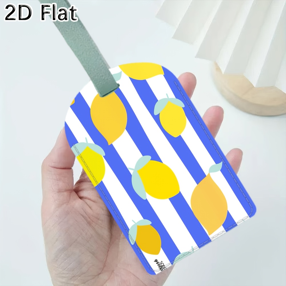 Luggage Tag Leather - Etichetta per Bagagli con Motivo a