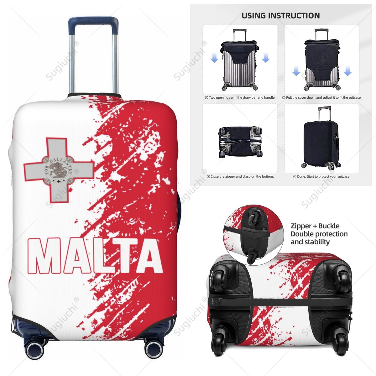 Travel Accessories Malta - Custodia per bagagli con bandiera della