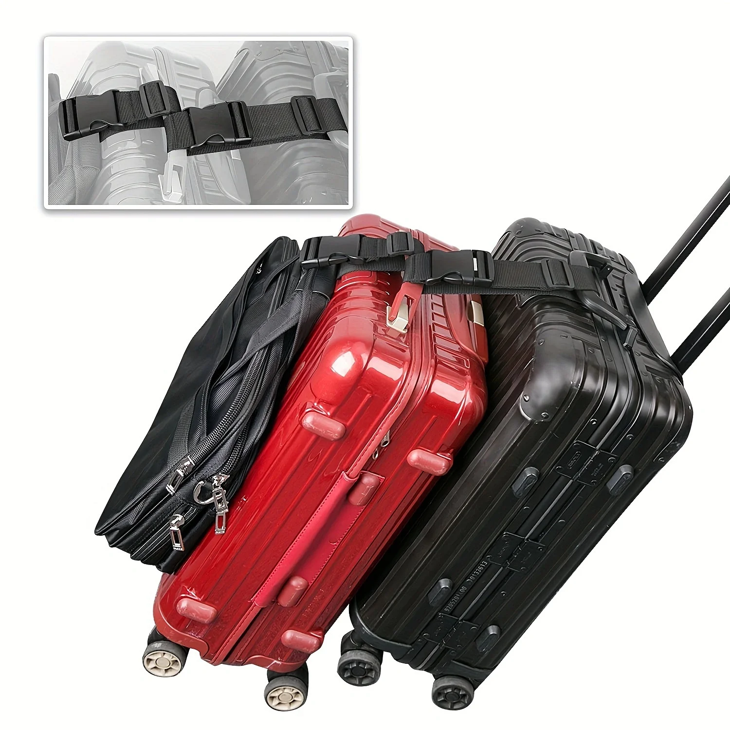 Quality Travel Accessories - 1 cintura regolabile semplice per bagagli,