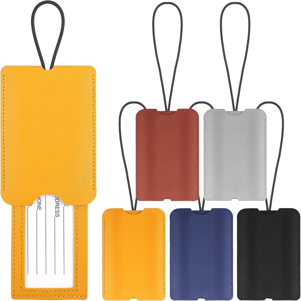 Luggage Tag Leather - Etichetta per Bagagli in Pelle PU