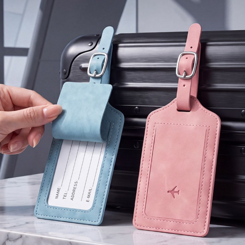 Luggage Tag Leather - 1 Pezzo Etichetta per Bagagli in