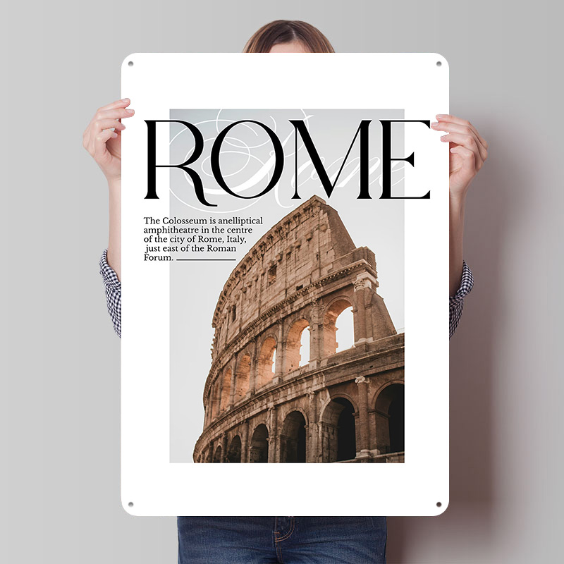 Travel Accessories Rome - Poster di Viaggio del Colosseo di