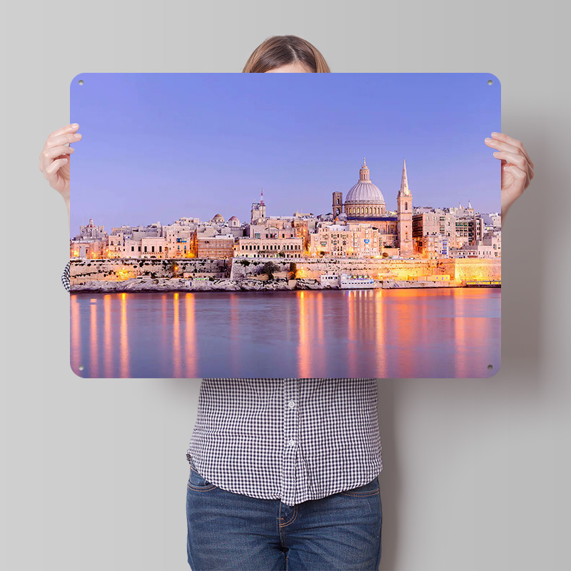 Travel Accessories Malta - Poster in Metallo 3D con Texture