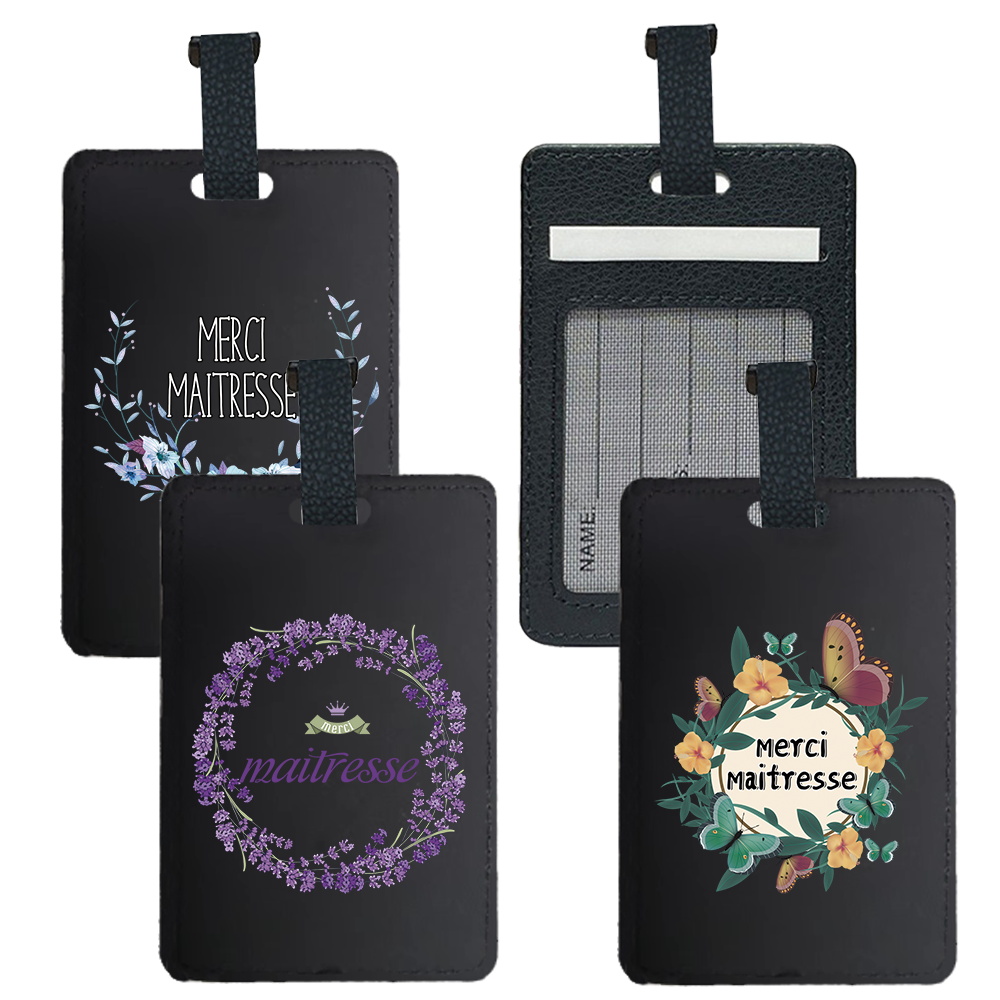 Luggage Tag Leather - Etichetta per bagagli da viaggio portatile