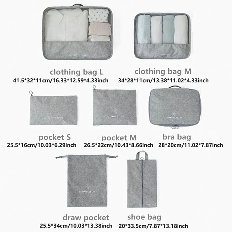 Set di 7 cubi da viaggio per u - Travel Accessories Packing Cubes recensione e prezzo