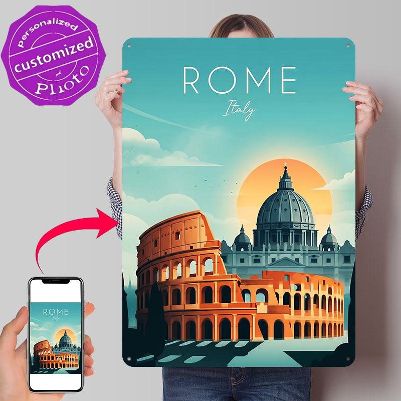 Poster in metallo da viaggio a - Travel Accessories Rome recensione e prezzo
