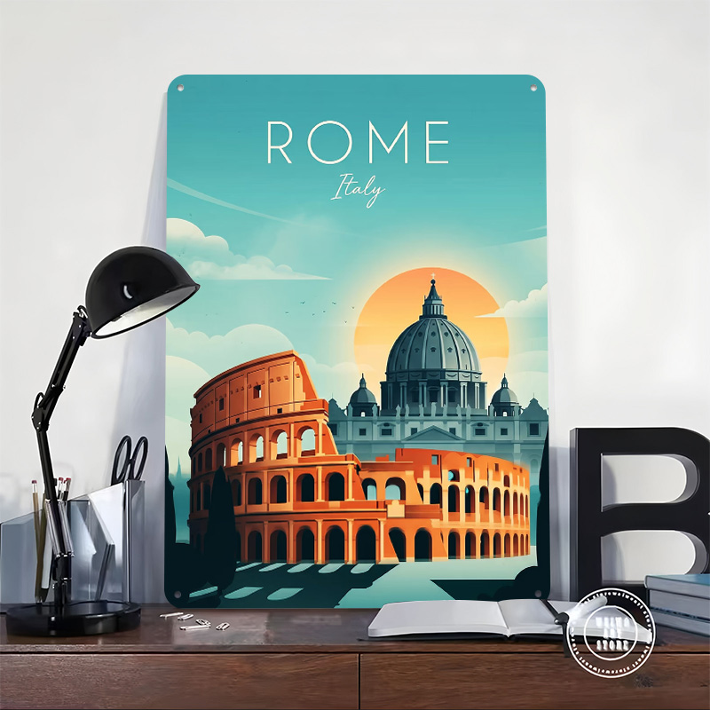 Poster in metallo da viaggio a - Travel Accessories Rome recensione e prezzo