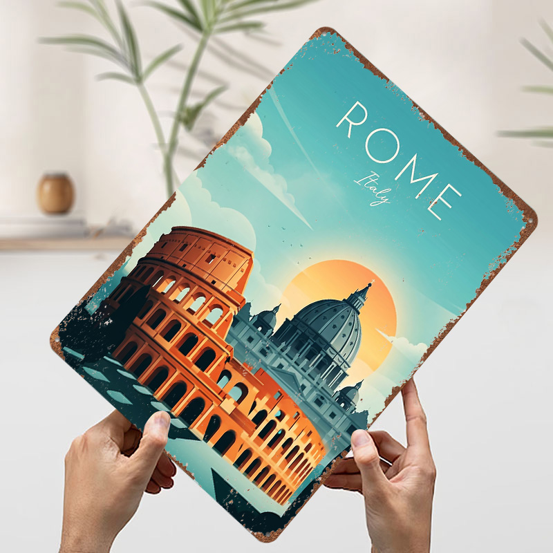 Poster in metallo da viaggio a - Travel Accessories Rome recensione e prezzo