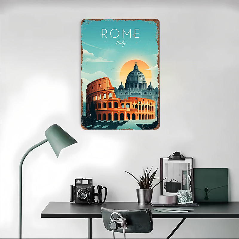 Poster in metallo da viaggio a - Travel Accessories Rome recensione e prezzo